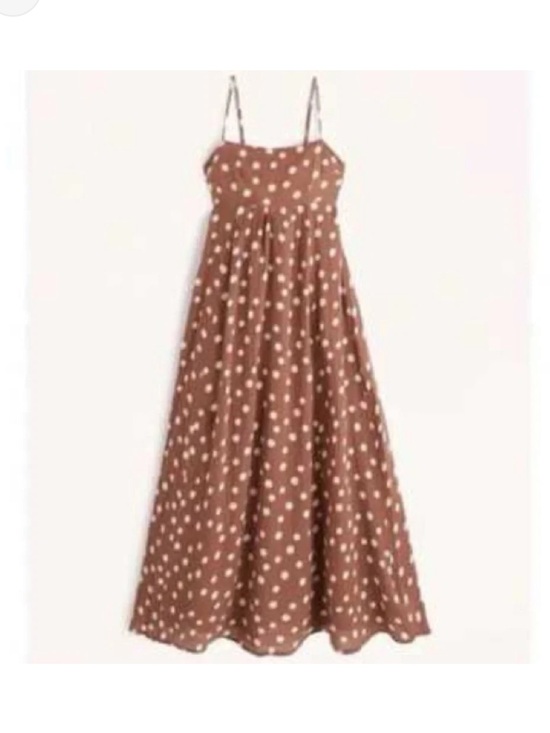 Abercrombie & Fitch Dresses & Skirts - Abercrombie & Fitch Brown Polka Dot Maxi Sundress
